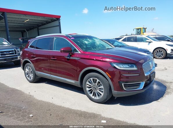 2LMPJ8K95KBL33866 2019 LINCOLN NAUTILUS Maroon Вид задньої частини салону