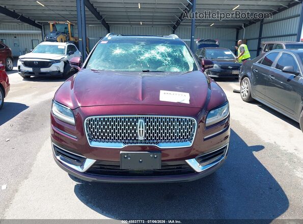 2LMPJ8K95KBL33866 2019 LINCOLN NAUTILUS Maroon Вид щитка приладів
