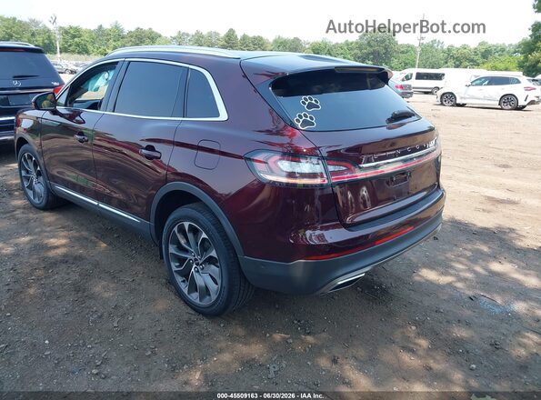 2LMPJ8K95NBL08258 2022 LINCOLN NAUTILUS Burgundy უკანა მარცხენა