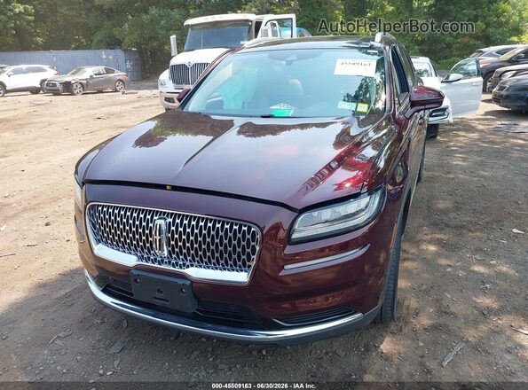 2LMPJ8K95NBL08258 2022 LINCOLN NAUTILUS Burgundy ხელსაწყოთა პანელის ხედი
