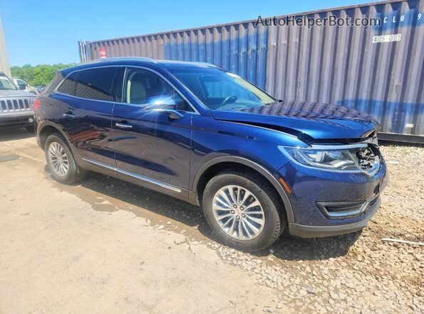 2LMPJ8KR4HBL13102 2017 LINCOLN MKX Синий Передняя правая четверть