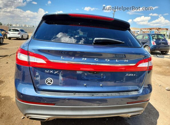 2LMPJ8KR9JBL49714 2018 LINCOLN MKX Blue Vista trasera