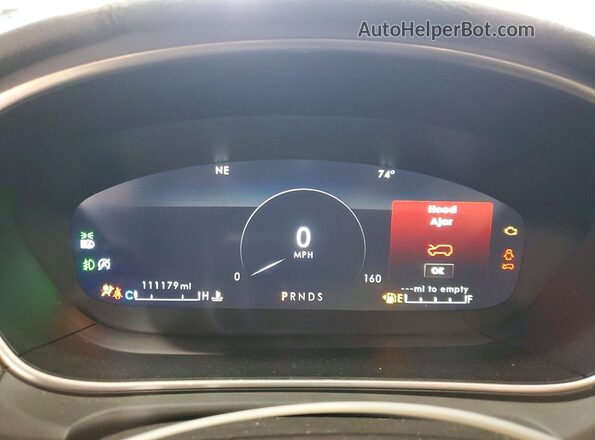 2LMPJ8L91KBL21471 2019 LINCOLN NAUTILUS White Вид щитка приладів