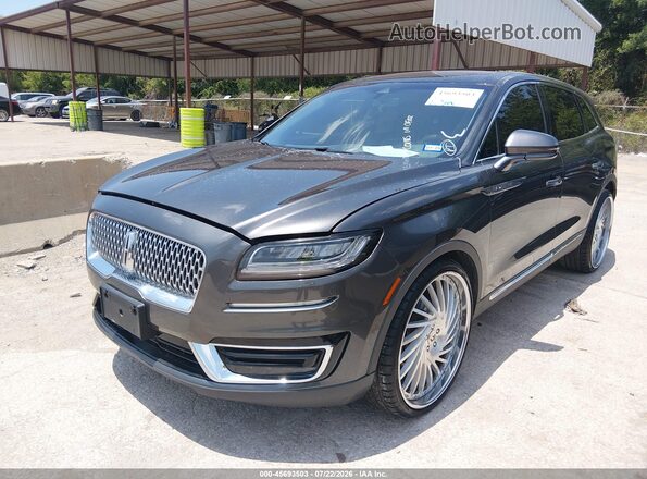 2LMPJ8L92KBL10284 2019 LINCOLN NAUTILUS Gray Przód lewy