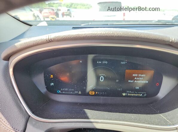 2LMPJ8L96KBL62033 2019 LINCOLN NAUTILUS Blue Вид щитка приладів