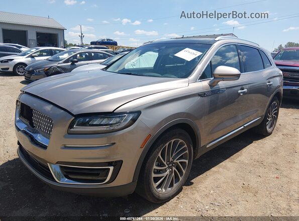 2LMPJ8L97KBL41577 2019 LINCOLN NAUTILUS Champagne Передняя левая четверть