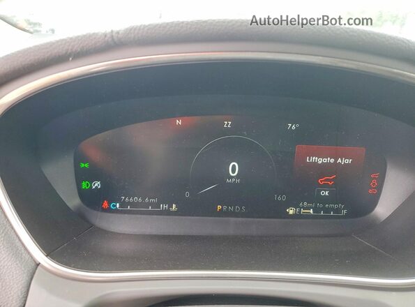 2LMPJ8LP1KBL61161 2019 LINCOLN NAUTILUS Gray Instrument cluster view