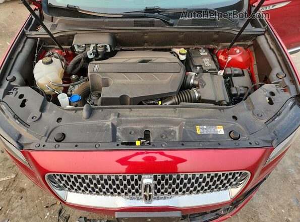 2LMPJ8LP9KBL61053 2019 LINCOLN NAUTILUS Red ძრავის განყოფილების ხედი