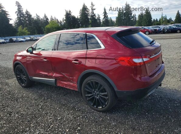 2LMPJ8LPXGBL71887 2016 LINCOLN MKX Red Trasero izquierdo