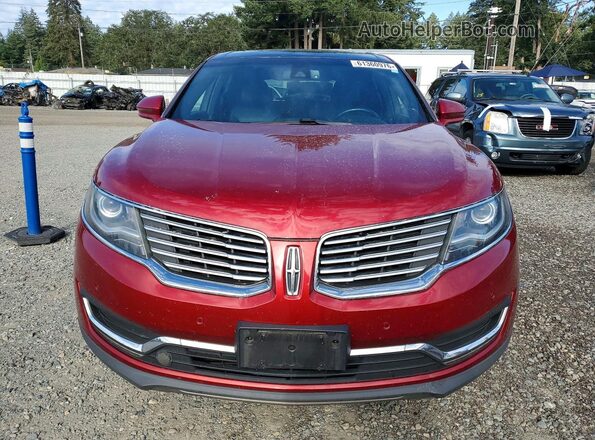 2LMPJ8LPXGBL71887 2016 LINCOLN MKX Red Vista frontal