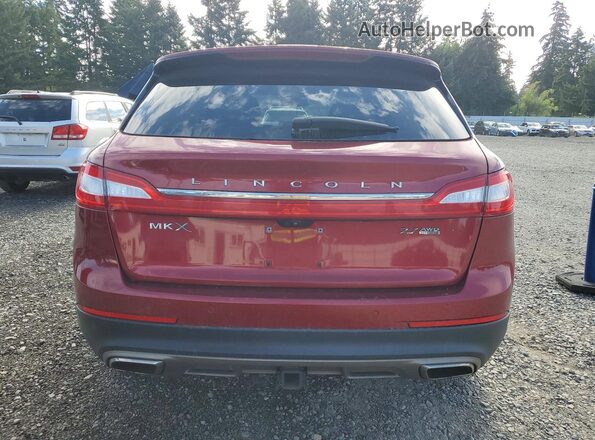 2LMPJ8LPXGBL71887 2016 LINCOLN MKX Red Vista trasera