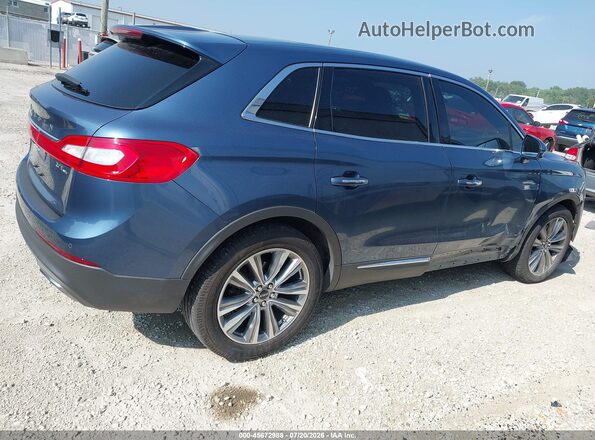 2LMPJ8LPXJBL30277 2018 LINCOLN MKX Blue Rear interior view