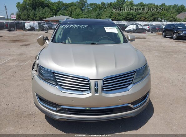 2LMPJ8LR3HBL13025 2017 LINCOLN MKX Champagne Вид щитка приладів