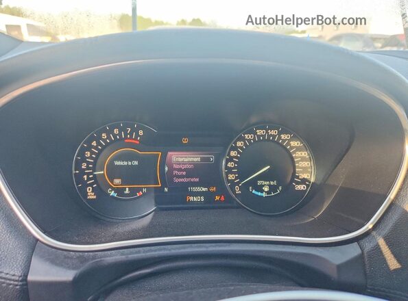 2LMPJ8LR3JBL49108 2018 LINCOLN MKX Серебряный Вид щитка приборов