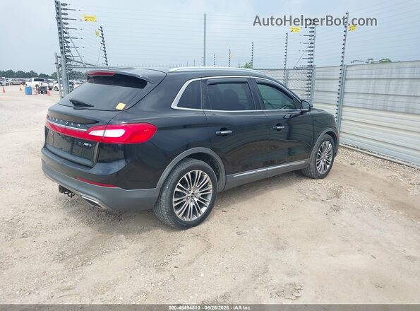 2LMPJ8LR6GBL24521 2016 LINCOLN MKX Black Задня права чверть