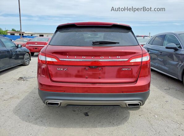2LMPJ8LR8GBL52160 2016 LINCOLN MKX Red Vista trasera