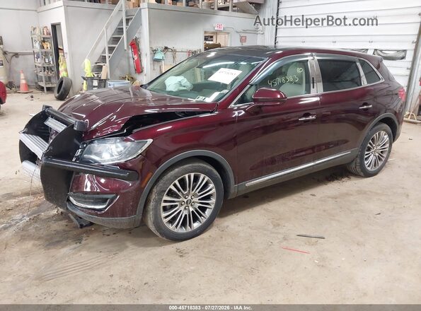 2LMPJ8LR8HBL10525 2017 LINCOLN MKX Red წინა მარცხენა ხედი სამი მეოთხედიდან