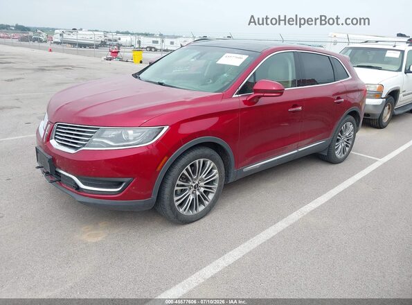2LMPJ8LR8HBL51110 2017 LINCOLN MKX Red Առջևի ձախ երեք քառորդ տեսարան