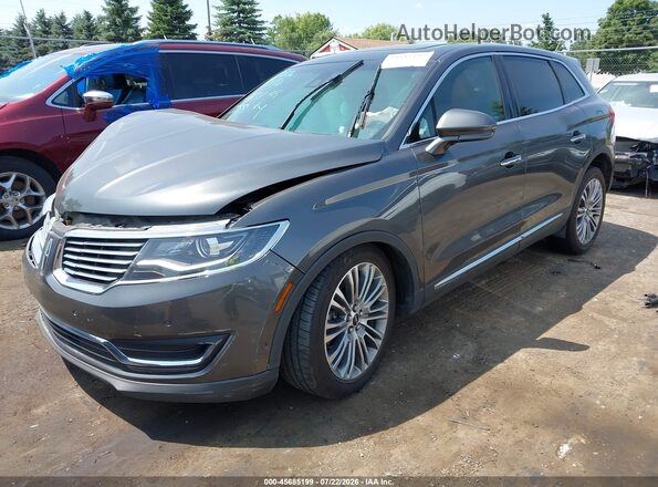 2LMPJ8LR9HBL53738 2017 LINCOLN MKX Gray წინა მარცხენა ხედი სამი მეოთხედიდან