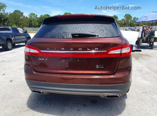 2LMTJ6LR1GBL82958 2016 LINCOLN MKX Burgundy Вид ззаду