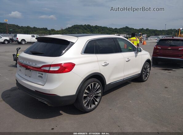 2LMTJ8LP0GBL30165 2016 LINCOLN MKX White უკანა მარჯვენა