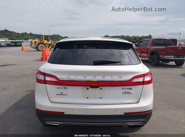2LMTJ8LP0GBL30165 2016 LINCOLN MKX White 
