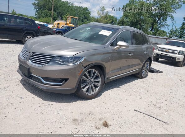 2LMTJ8LP1GBL78774 2016 LINCOLN MKX Gray Առջևի ձախ երեք քառորդ տեսարան