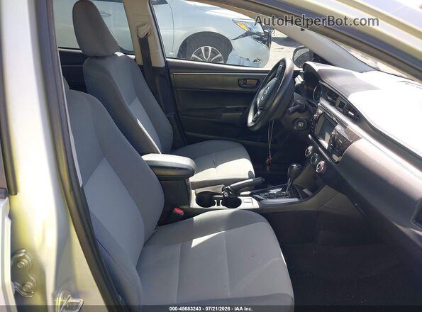 2T1BURHE0GC487623 2016 TOYOTA COROLLA Silver Вид салону спереду