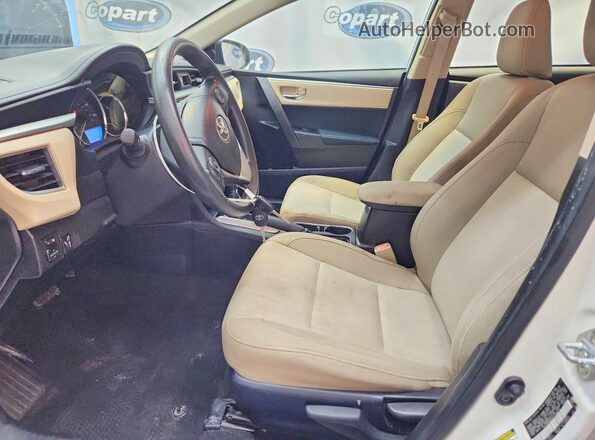 2T1BURHE0GC549070 2016 TOYOTA COROLLA White Widok wnętrza z przodu