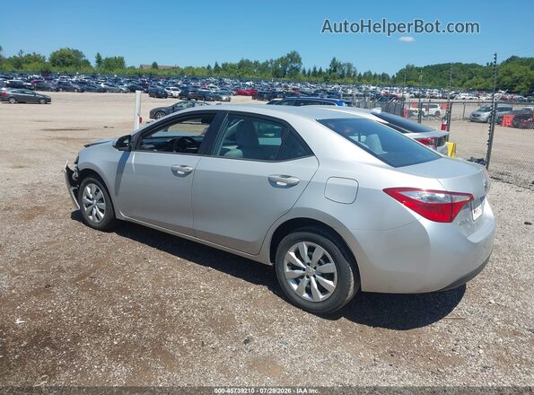 2T1BURHE0GC562580 2016 TOYOTA COROLLA Silver Задня ліва чверть