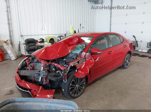 2T1BURHE0GC572591 2016 TOYOTA COROLLA Red Առջևի ձախ երեք քառորդ տեսարան