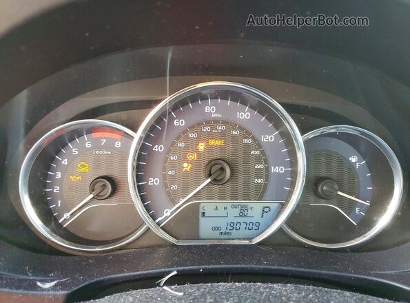 2T1BURHE0GC678765 2016 TOYOTA COROLLA Silver Instrument cluster view