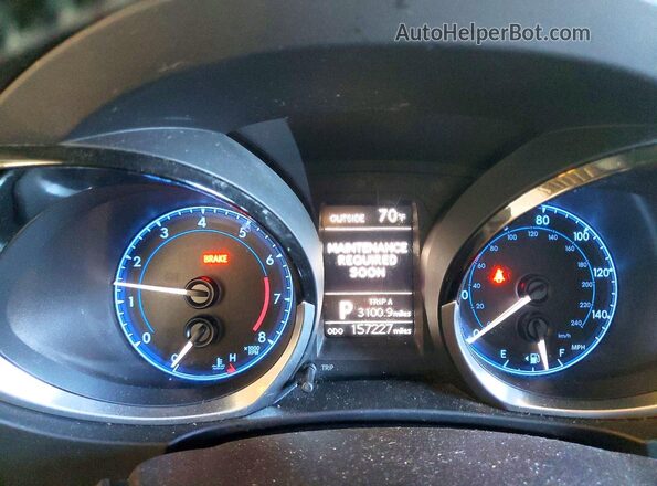 2T1BURHE0GC680872 2016 TOYOTA COROLLA Черный Вид щитка приборов