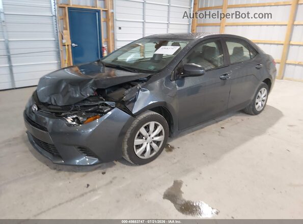 2T1BURHE0GC684257 2016 TOYOTA COROLLA Gray წინა მარცხენა ხედი სამი მეოთხედიდან