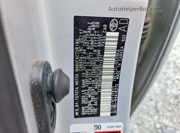 2T1BURHE0HC921427 2017 TOYOTA COROLLA Silver Շարժիչի բաժամունքի տեսք