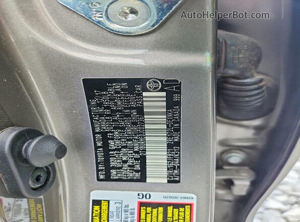 2T1BURHE0JC027367 2018 TOYOTA COROLLA Серый Вид подкапотного пространства