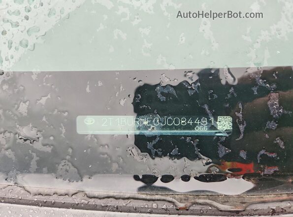 2T1BURHE0JC084491 2018 TOYOTA COROLLA Blue Widok naklejki z numerem VIN