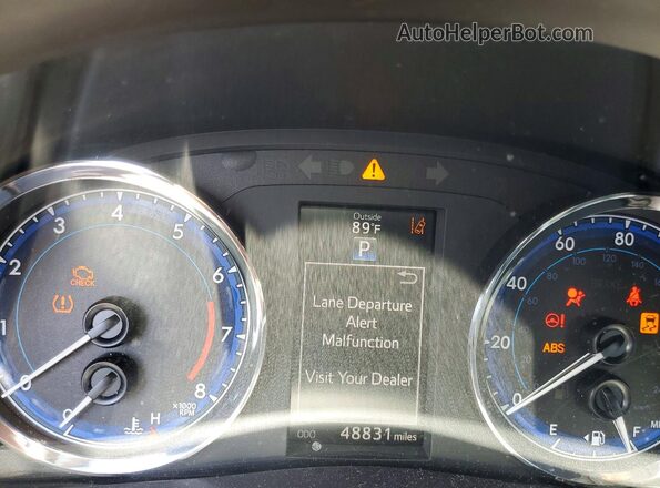 2T1BURHE0KC179053 2019 TOYOTA COROLLA Gray Vista del cuadro de instrumentos