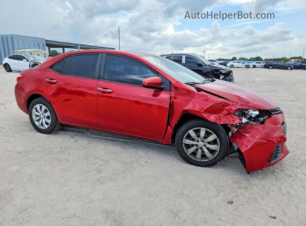2T1BURHE1GC528843 2016 TOYOTA COROLLA Red წინა მარჯვენა