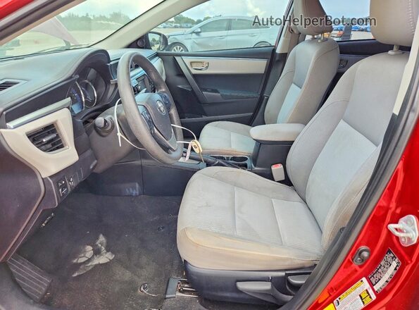 2T1BURHE1GC528843 2016 TOYOTA COROLLA Red წინა სალონის ხედი
