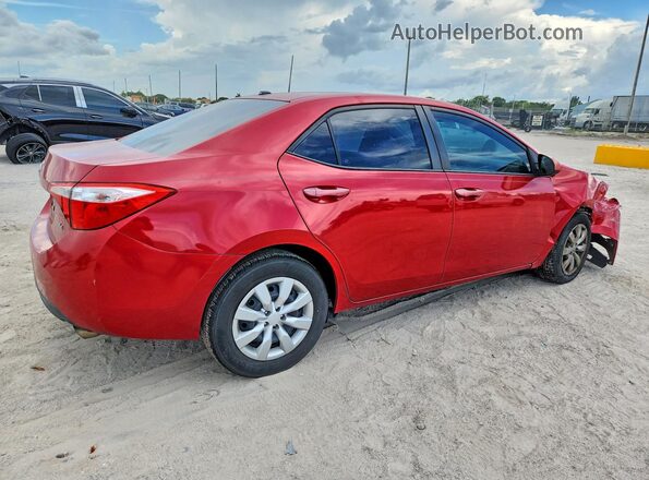 2T1BURHE1GC528843 2016 TOYOTA COROLLA Red უკანა მარჯვენა