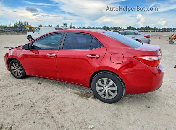 2T1BURHE1GC528843 2016 TOYOTA COROLLA Red უკანა მარცხენა