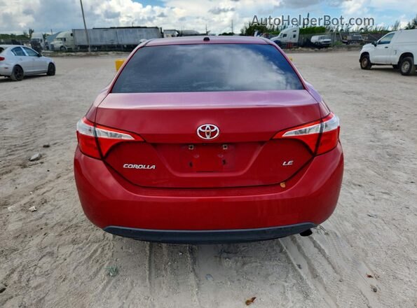 2T1BURHE1GC528843 2016 TOYOTA COROLLA Red უკანა ხედი