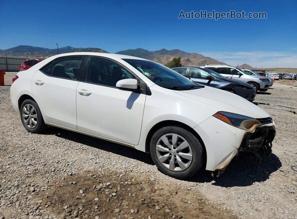 2T1BURHE1GC562491 2016 TOYOTA COROLLA Белый Передняя правая четверть