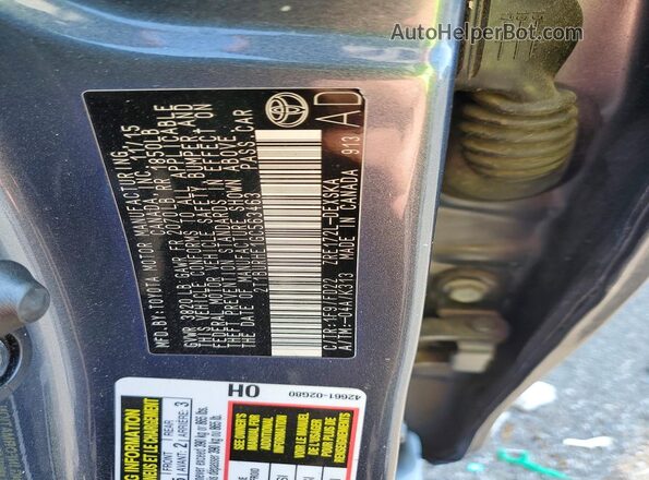 2T1BURHE1GC563463 2016 TOYOTA COROLLA Charcoal Widok naklejki z numerem VIN
