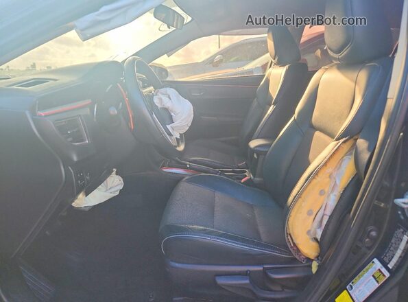 2T1BURHE1GC566993 2016 TOYOTA COROLLA Black წინა სალონის ხედი
