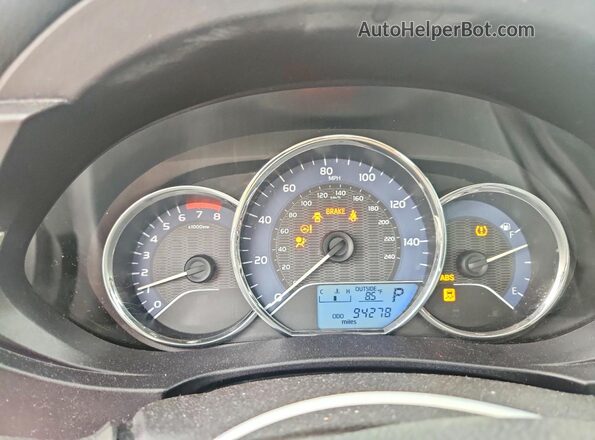 2T1BURHE1GC576617 2016 TOYOTA COROLLA Gray Սարքավորումների վահանակի տեսք