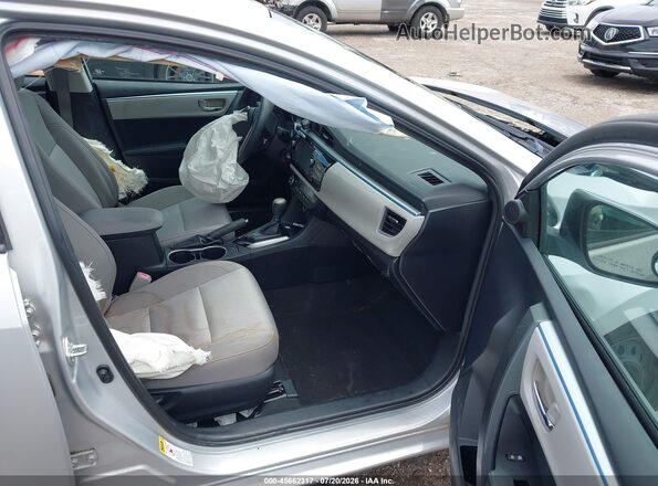 2T1BURHE1GC599489 2016 TOYOTA COROLLA Silver Widok wnętrza z przodu