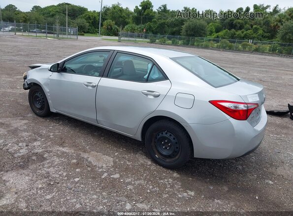 2T1BURHE1GC599489 2016 TOYOTA COROLLA Silver Tył lewy