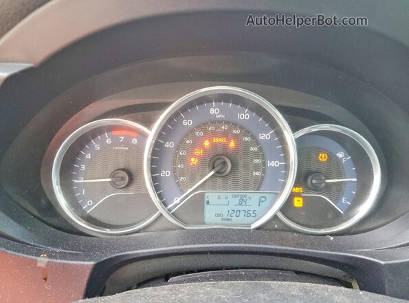 2T1BURHE1GC606165 2016 TOYOTA COROLLA White Instrument cluster view